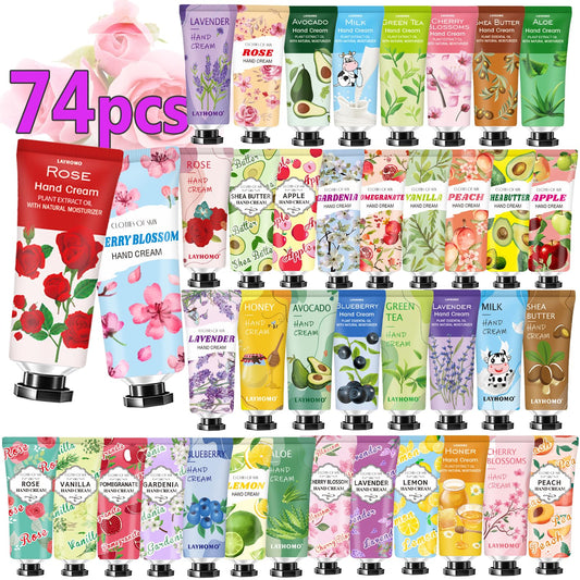 74 Pack Bulk Hand Cream,Stocking Stuffers for Teen Girls,Christmas Gifts for Coworkers,Teacher, Appreciation Gifts,Bulk Gifts for Nurse,Small Party