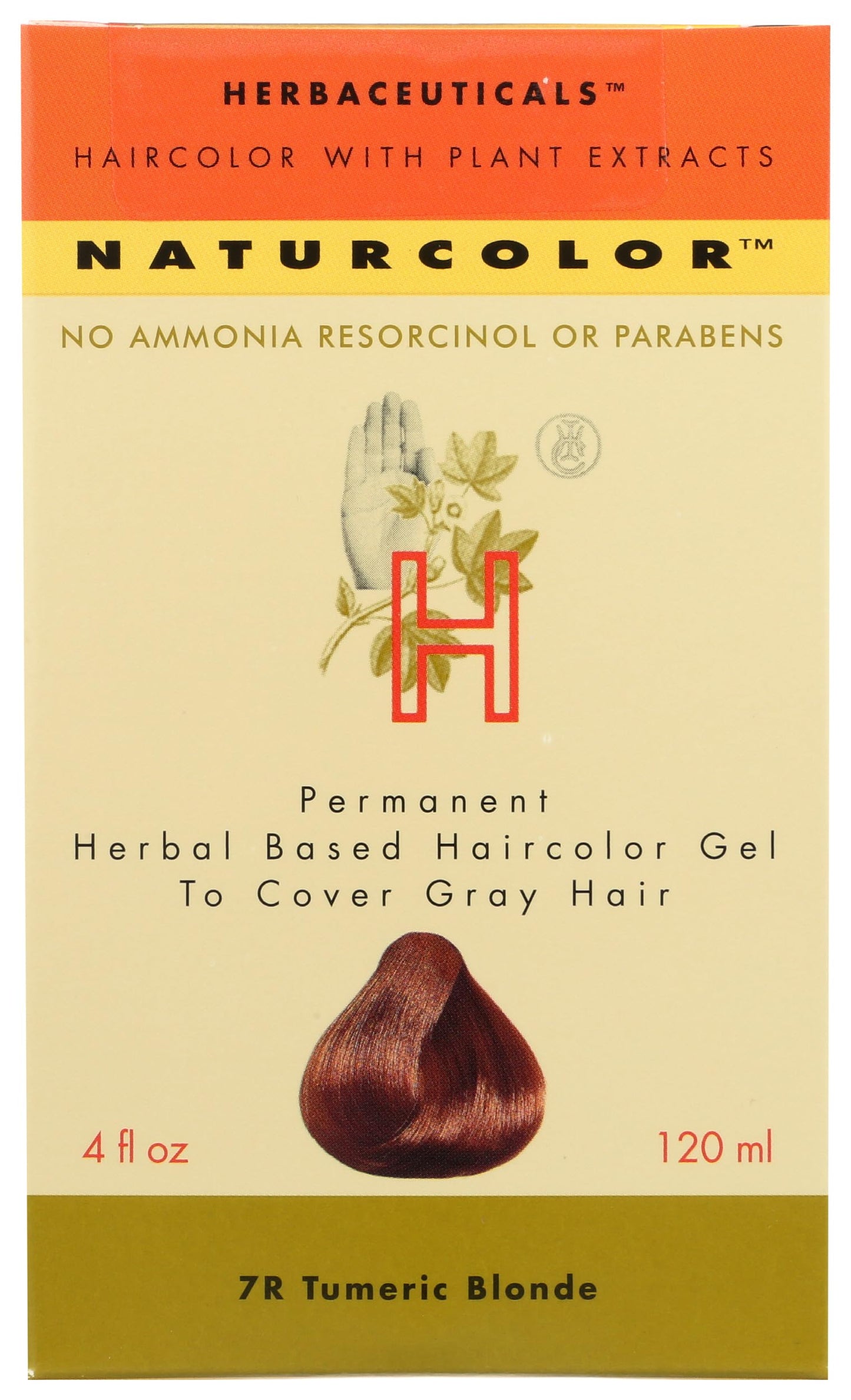 naturcolor Haircolor - Turmeric Blonde Hair Dye, 4 Fl Oz (7R)