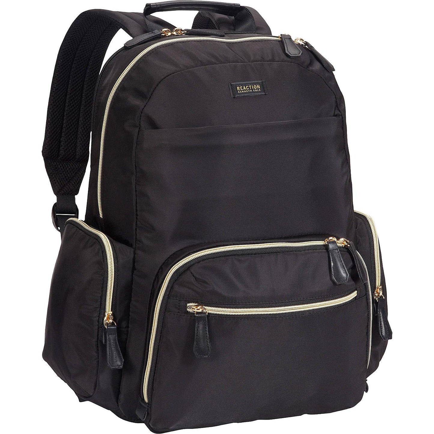 Kenneth Cole REACTION Sophie Women's Silky Nylon 15" Laptop & Tablet Anti-Theft RFID Travel Backpack Bag, Black With 20" Carry-On