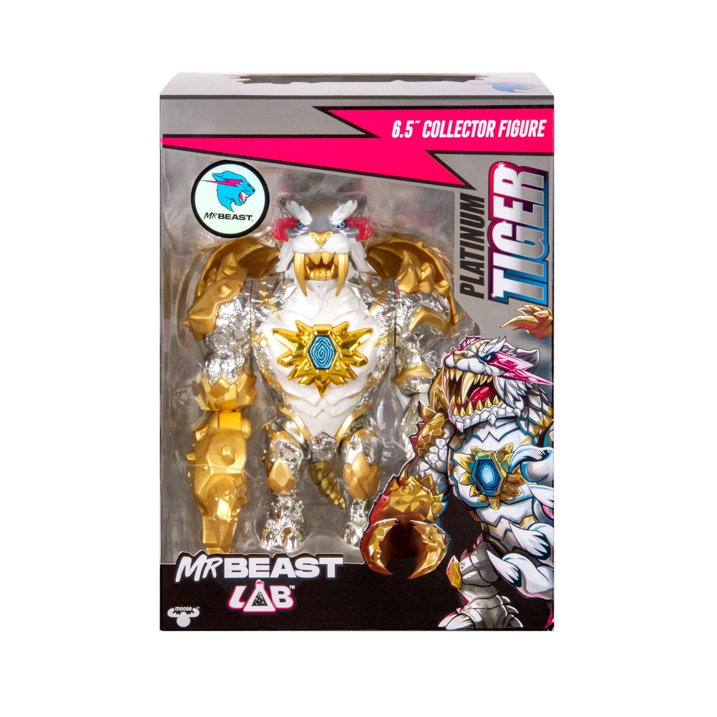 MrBeast Lab Apex Beast Tiger Collector Figure – 6.25" Articulated Action Toy with Chomp Jaw, Extreme Detailing & Premium Packaging (Styles Vary)