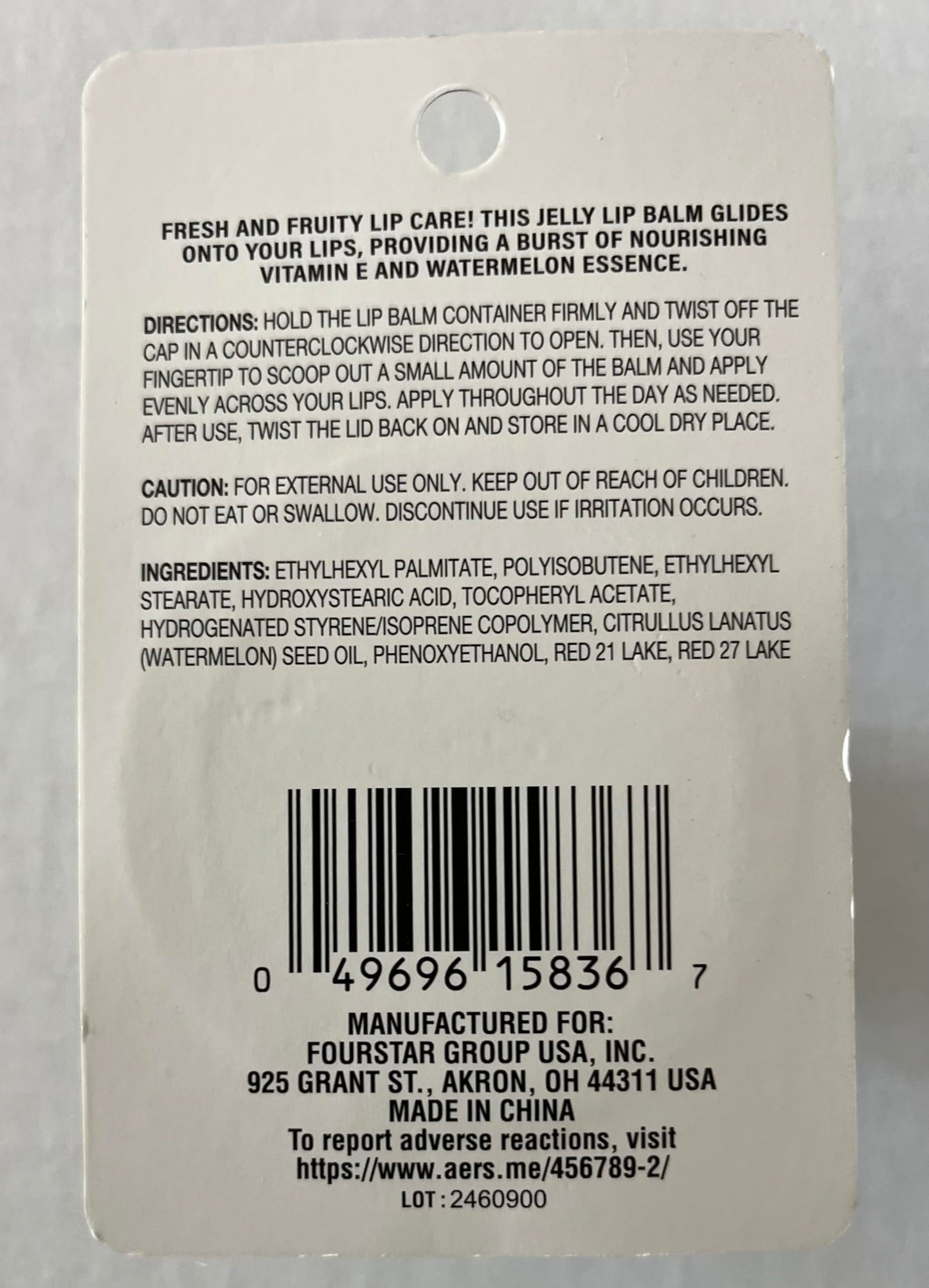 B.pure Jelly Lip Balm, Watermelon, 0.35 oz