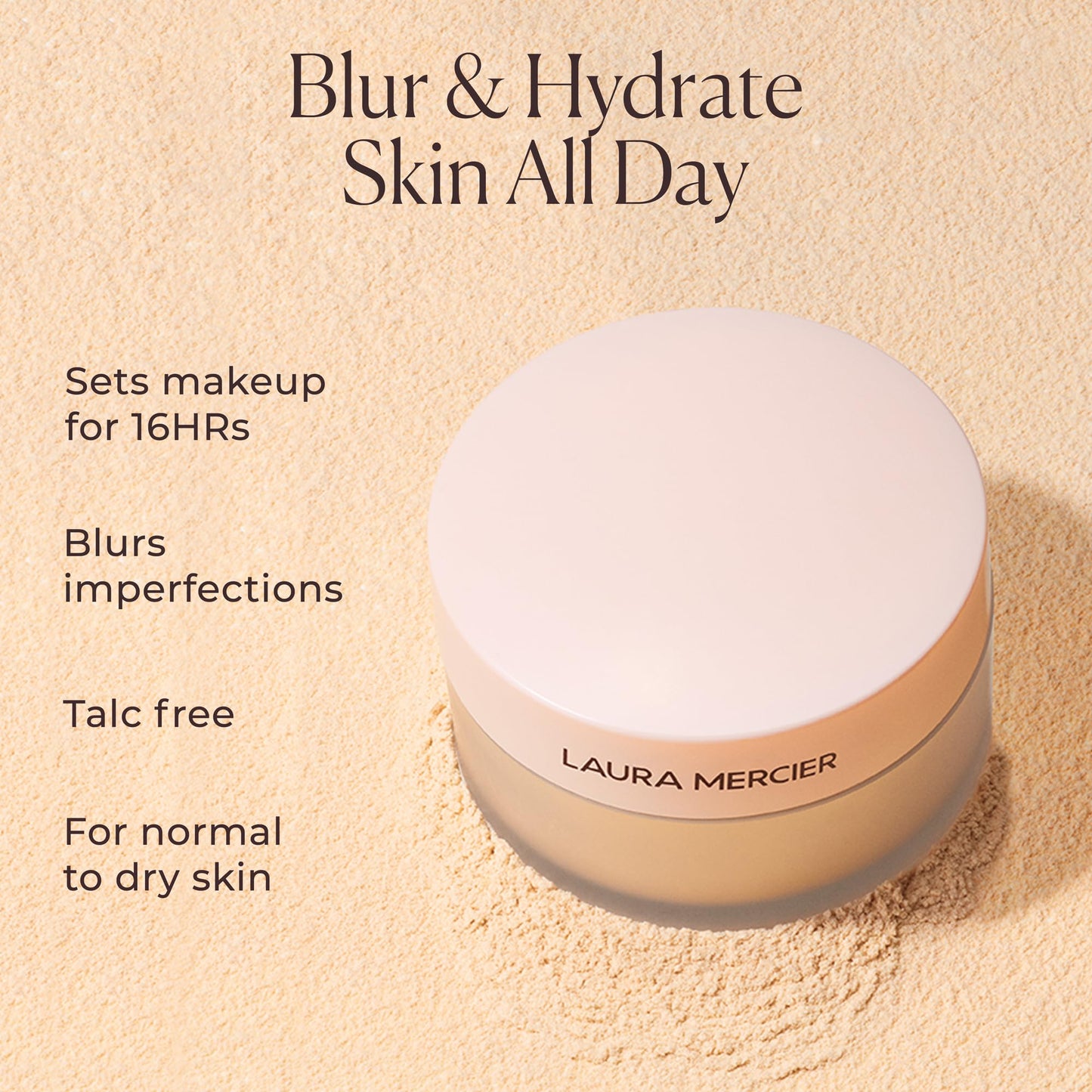 Laura Mercier Translucent Loose Talc-Free Setting Powder Ultra-Blur, Fair to Medium Skin Tones, Translucent
