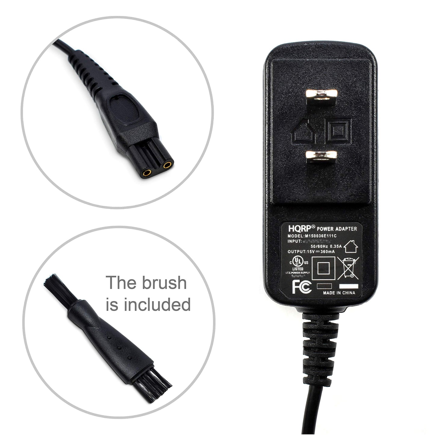 HQRP 15V AC Adapter Compatible with Philips Norelco 3100 3500 9000 9700 Series, S9721 AT811 7885XL 7886XL 8020X 8040X 8060X 8138XL 8867XL 8880XL Beauty and Personal Care HQRP