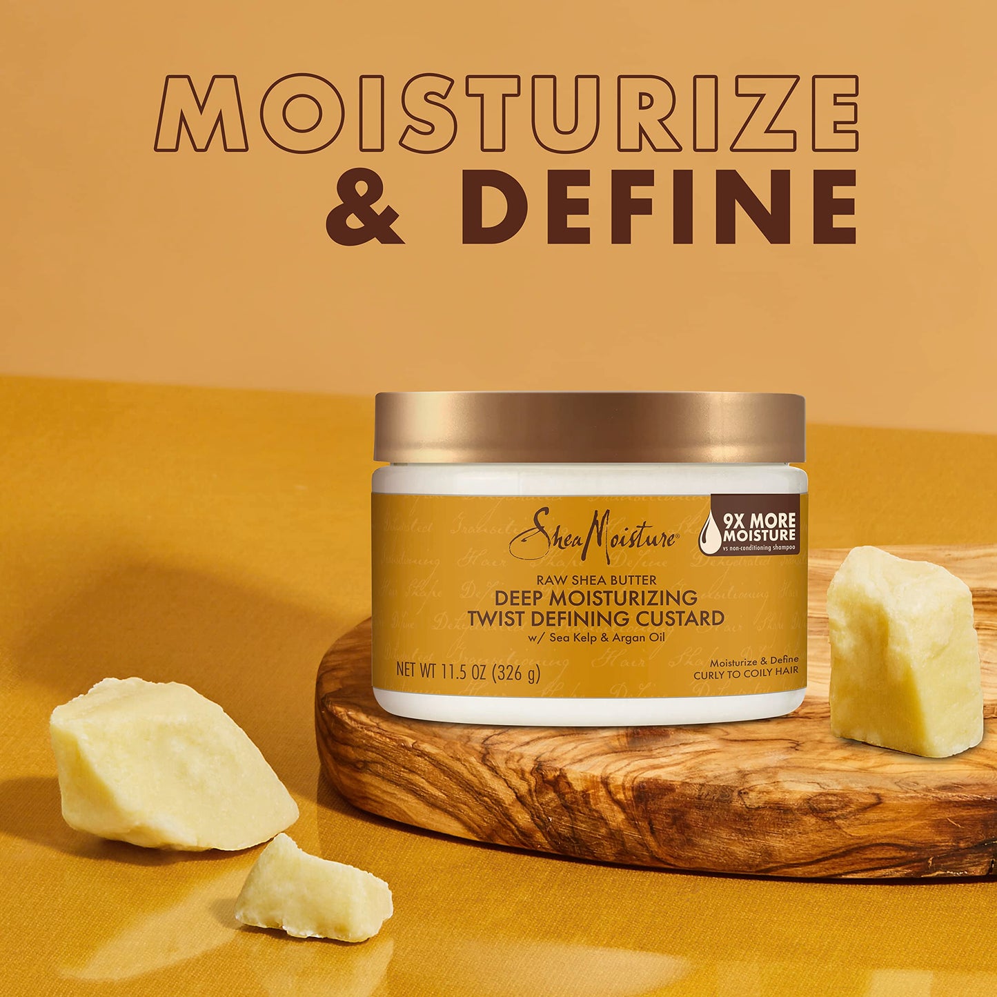 SheaMoisture Raw Shea Butter Deep Moisturizing Twist Defining Custard To Moisturize and Define Your Curls 11.5 oz