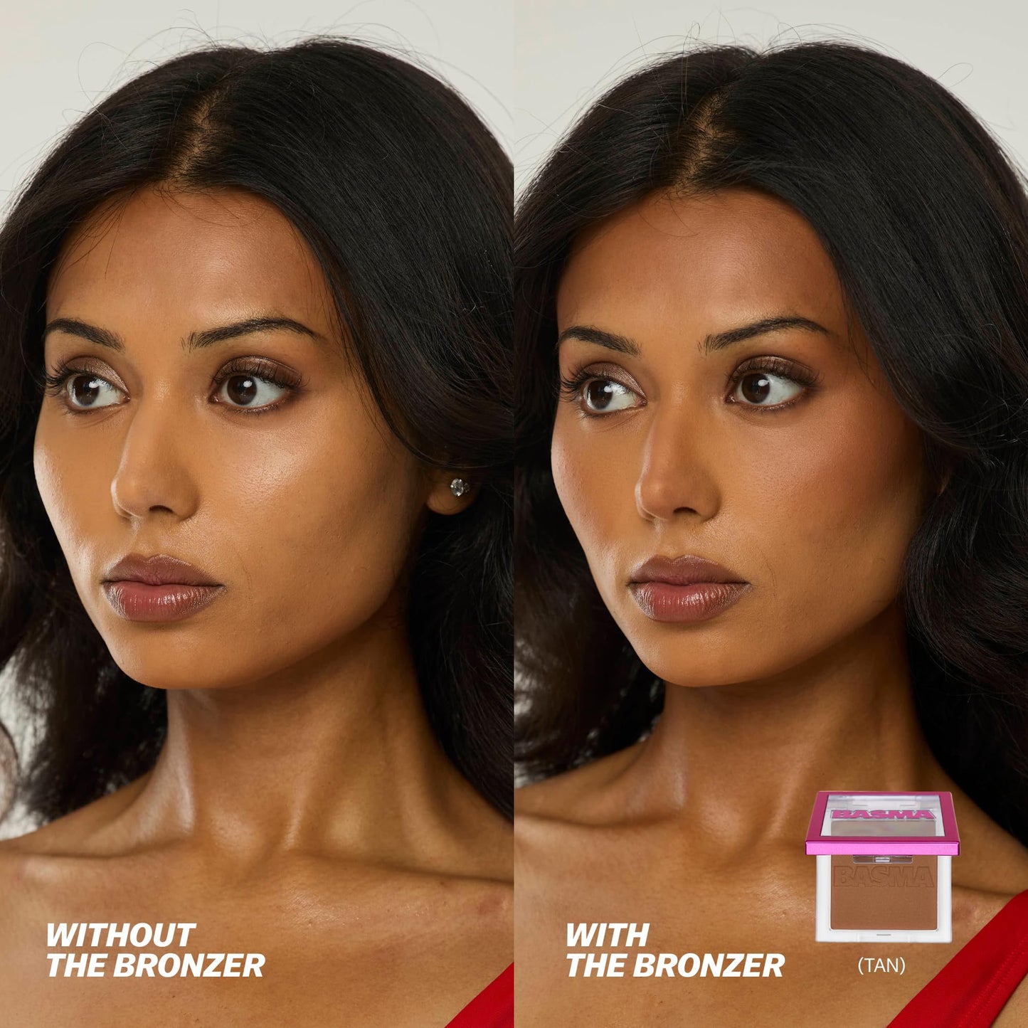 BASMA Beauty Buttery-Soft Powder Bronzer for Face, Talc-Free, Soft Matte, Buildable Coverage, Natural Warmth, Vegan & Cruelty-Free, Blends Easily