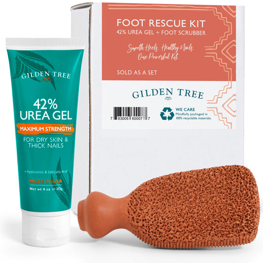 Callus Remover Gel + Foot Scrubber Kit - Pedicure Tools for Dry Cracked Heels Beauty & Personal Care GILDEN TREE