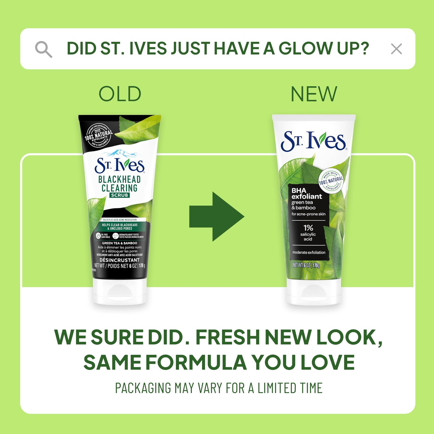 St. Ives Blackhead Clearing Face Scrub, Clears Blackheads & Unclogs Pores, Green Tea & Bamboo, Salicylic Acid Acne Treatment Facial Scrub, Moderate Beauty and Personal Care St. Ives