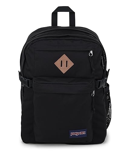 JanSport Main Campus Backpack - Travel or Work backpack w 15-Inch Laptop Sleeve and Dual Water Bottle Pockets, Black