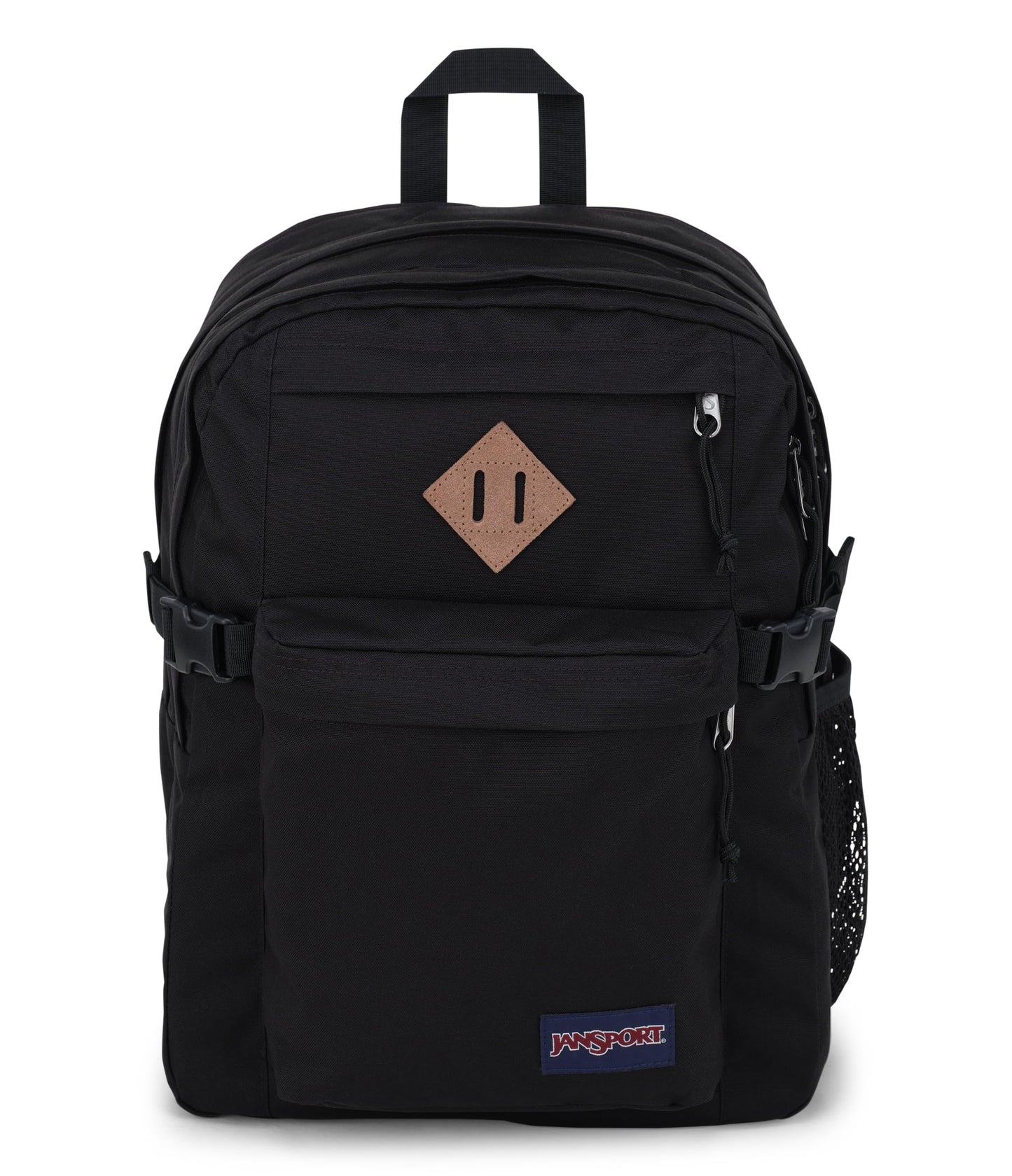 JanSport Main Campus Backpack - Travel or Work backpack w 15-Inch Laptop Sleeve and Dual Water Bottle Pockets, Black