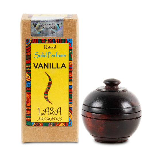 Lasa Aromatics Natural Solid Perfume Body Musk In Wooden Jar - 6 gm (Vanila) Beauty & Personal Care LASA AROMATICS