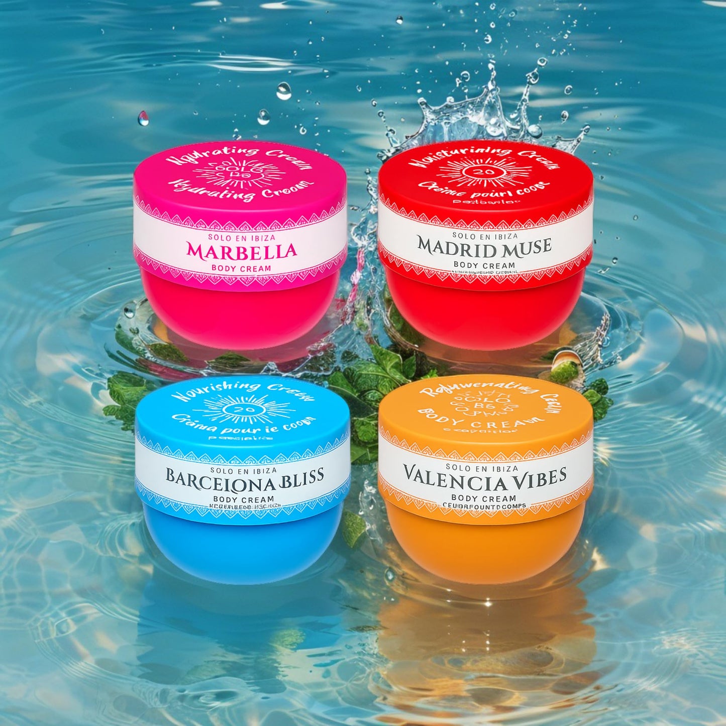 Solo en Bella Marbella Hydrating Body Cream, Pink, 8.1 oz