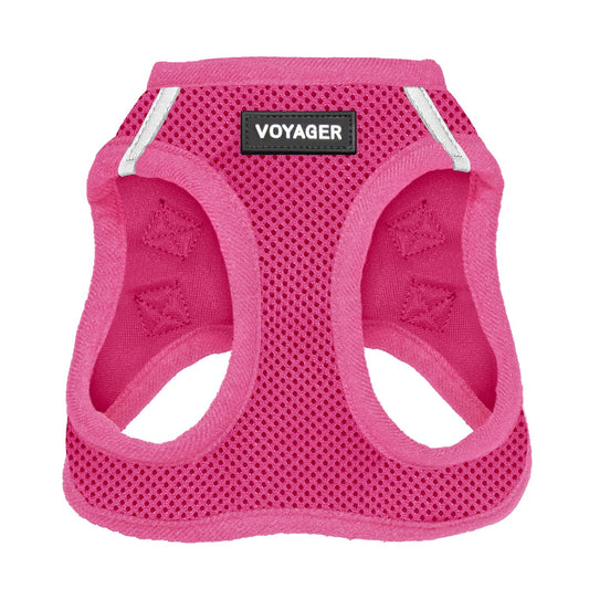 Best Pet Supplies Voyager Step-in Air Dog Harness - All Weather Mesh, Reflective No-Pull for Small/Medium Dogs & Cats - Secure Buckle, D-Rings - Fuchsia S