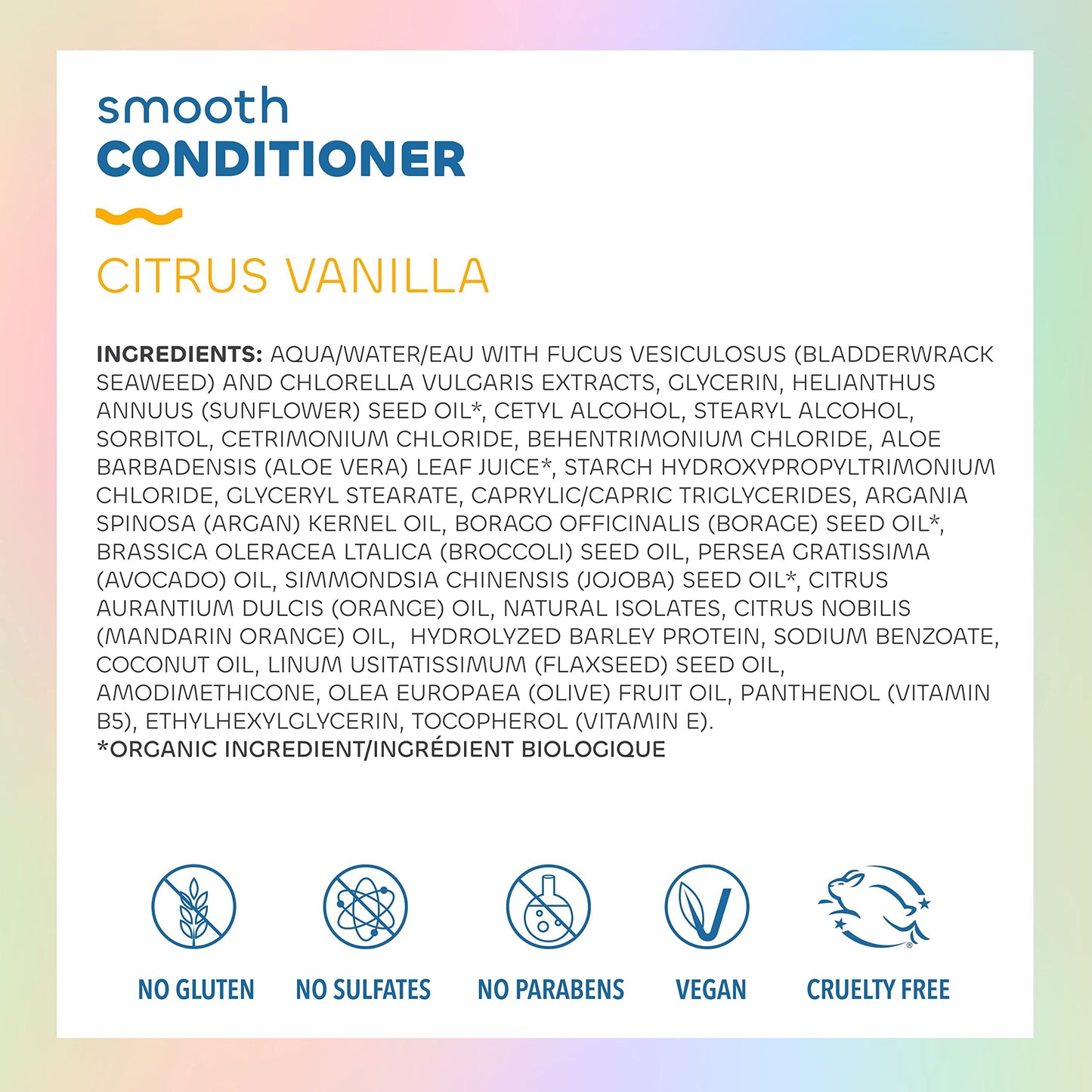 Seaweed Bath Co. Smooth Shampoo and Conditioner Set - Citrus Vanilla - Hydrate With Aloe, Borage Oil, and Broccoli Seed Oil for Sleek, Shiny Hair - 12