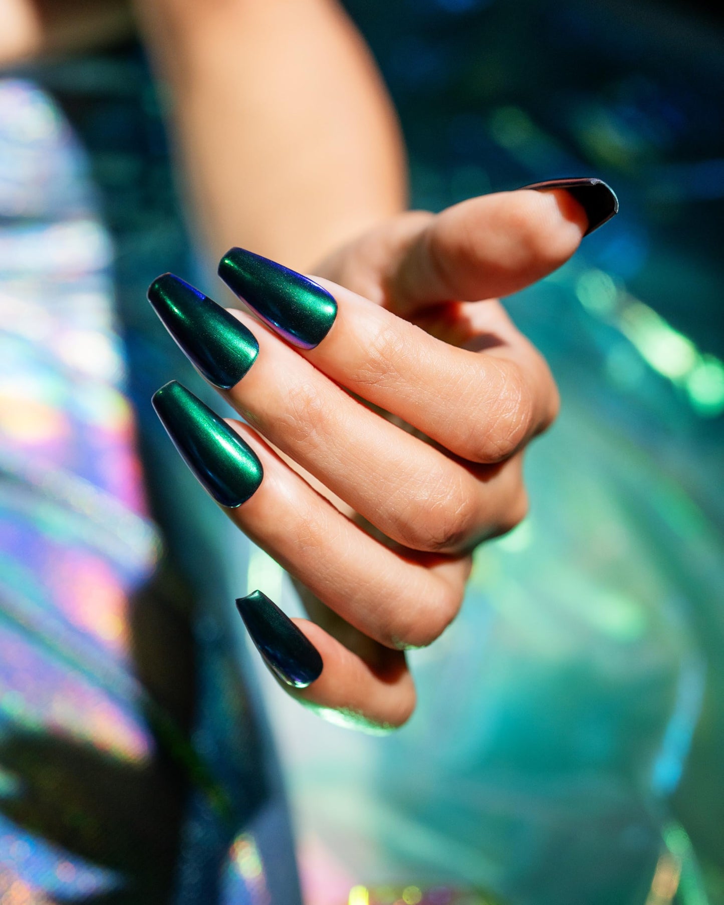 Gelish Chrome Stix: Teal Glazed Metallic Chrome Nail Powder Pen, 0.5g Beauty & Personal Care Gelish
