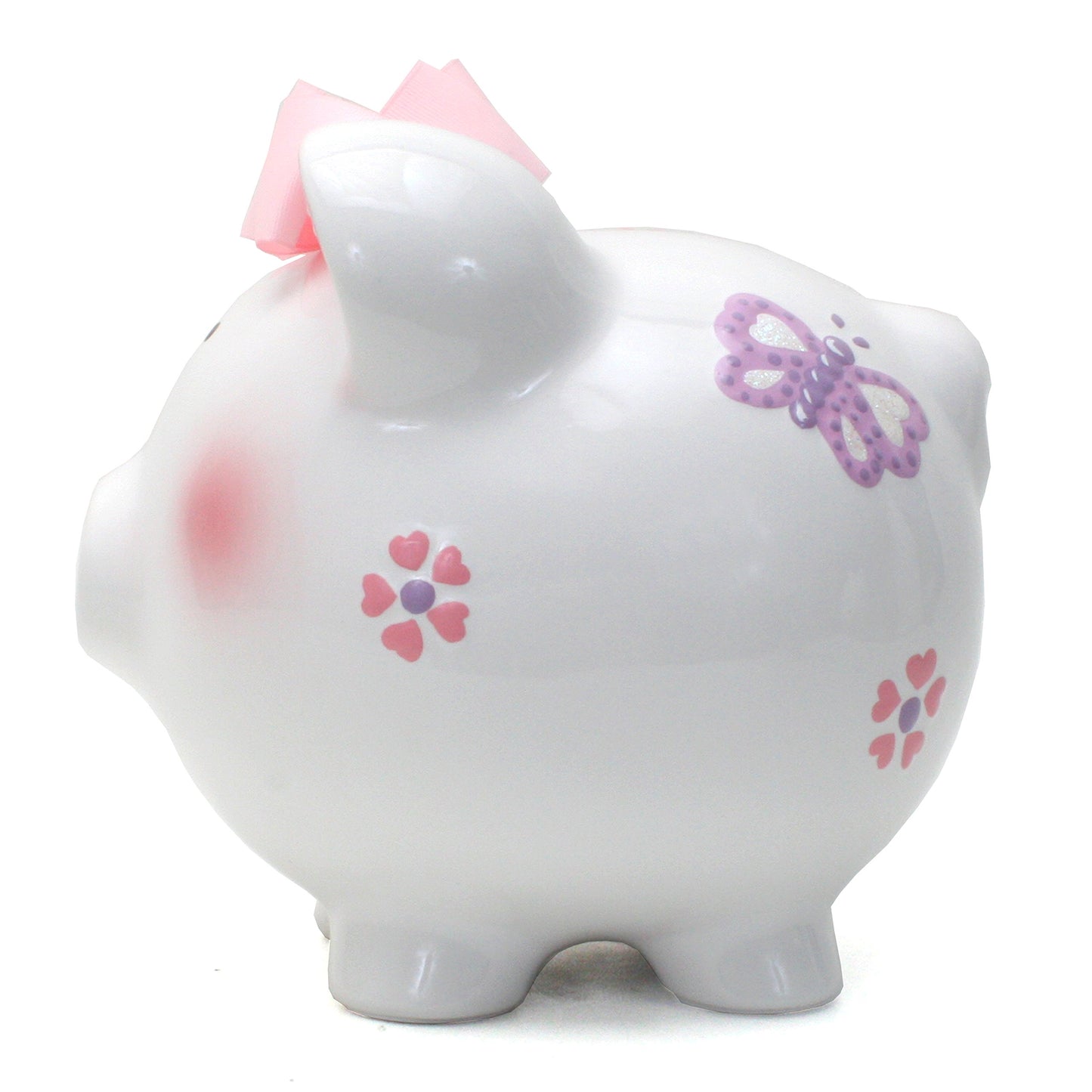 Child to Cherish Ceramic Piggy Bank for Girls, Butterfly