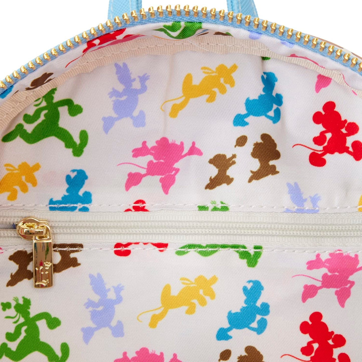 Loungefly Disney Women's Mini Backpack Mickey Minnie Mouse Forward Backward Blue