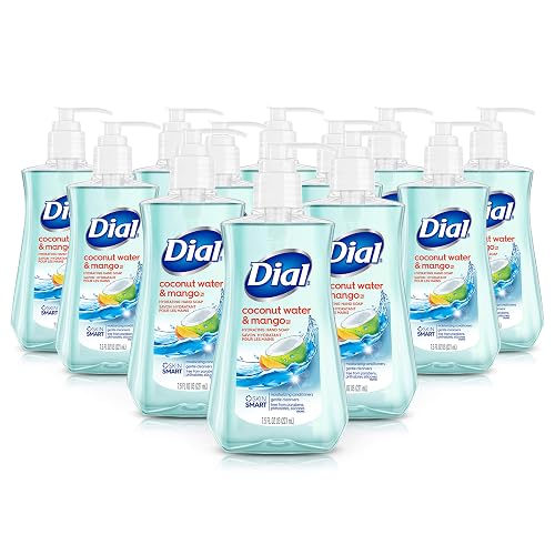 Dial Liquid Hand Soap, Coconut Water & Mango,7.5oz (Pack of 12)