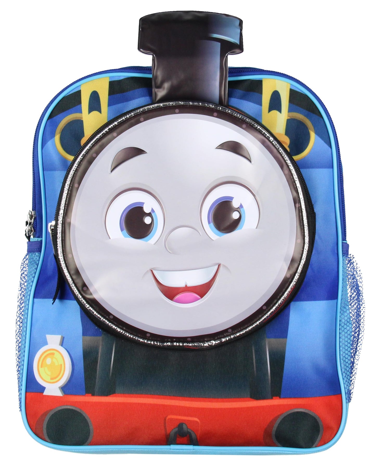 Thomas The Train and Friends 14" Kids School Travel Backpack Bag For Toys w/ 3D Character Front Pocket