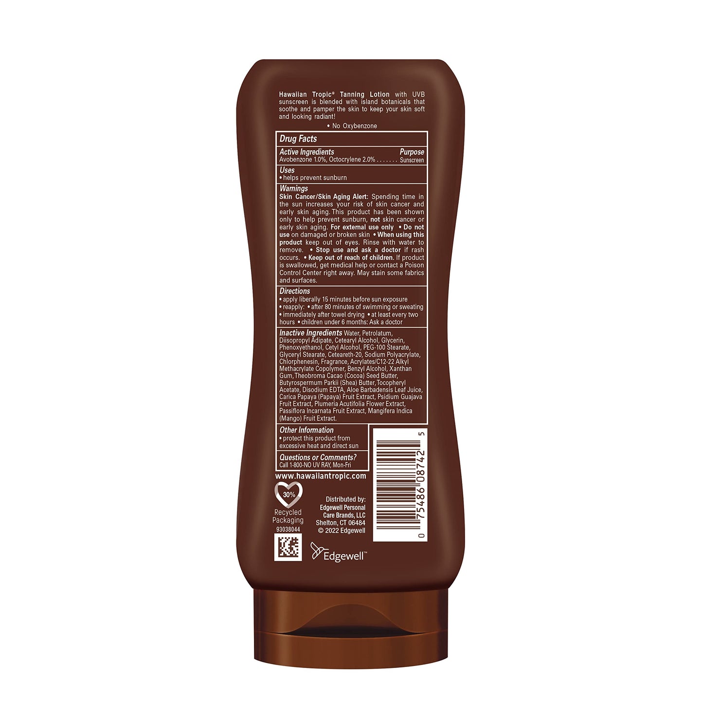 Hawaiian Tropic Sunscreen Protective Dark Tannning Sun Care Sunscreen Lotion - SPF 4, 8 Ounce