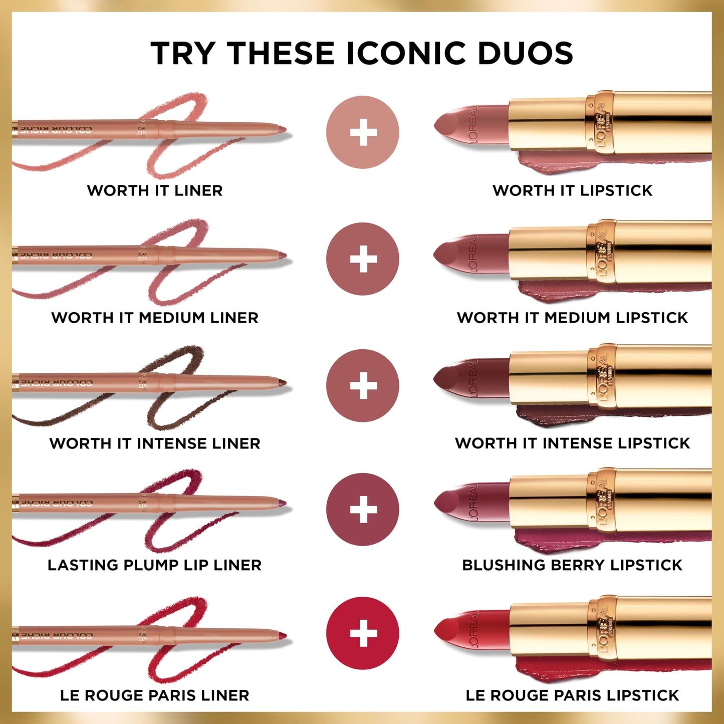 L'Oréal Paris Colour Riche Lip Liner, Eternal Mauve, 0.007 oz.