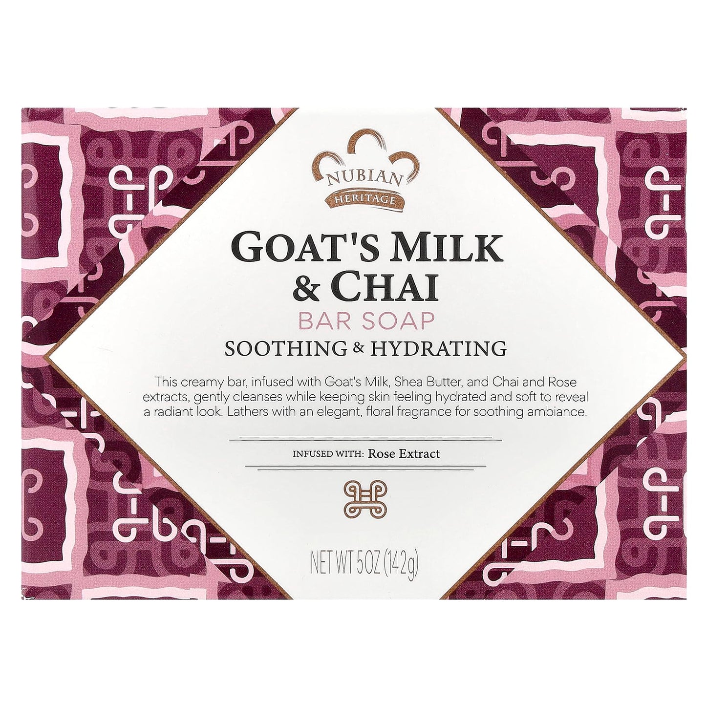 Nubian Heritage Goat's Milk & Chai Bar Soap, 5 oz (142 g)