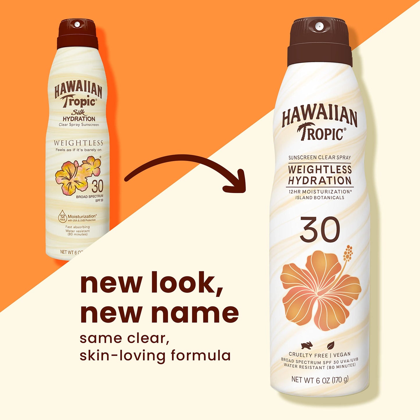 Hawaiian Tropic Sunscreen Silk Hydration Moisturizing Broad Spectrum Sun Care Sunscreen Spray - SPF 30, 6 Ounce