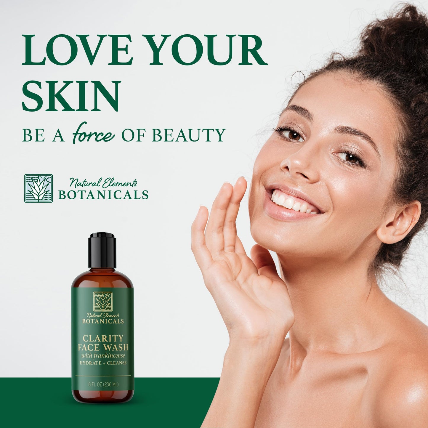 Natural Elements Botanicals Face & Body Wash with Frankincense, Aloe Vera & Salicylic Acid | Soothing, Calming, Anti-Aging, Daily Facial Cleanser |