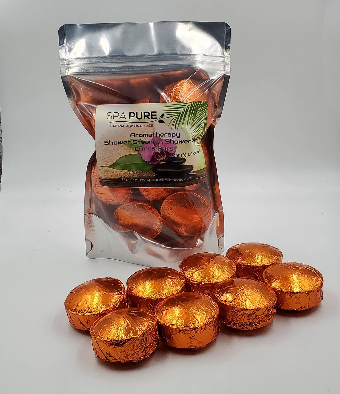 Spa Pure CITRUS Burst Aromatherapy: Shower Bomb Aromatherapy With 100% Natural/Organic Essential Oils - Transform Your Shower - Transform Your Mood…