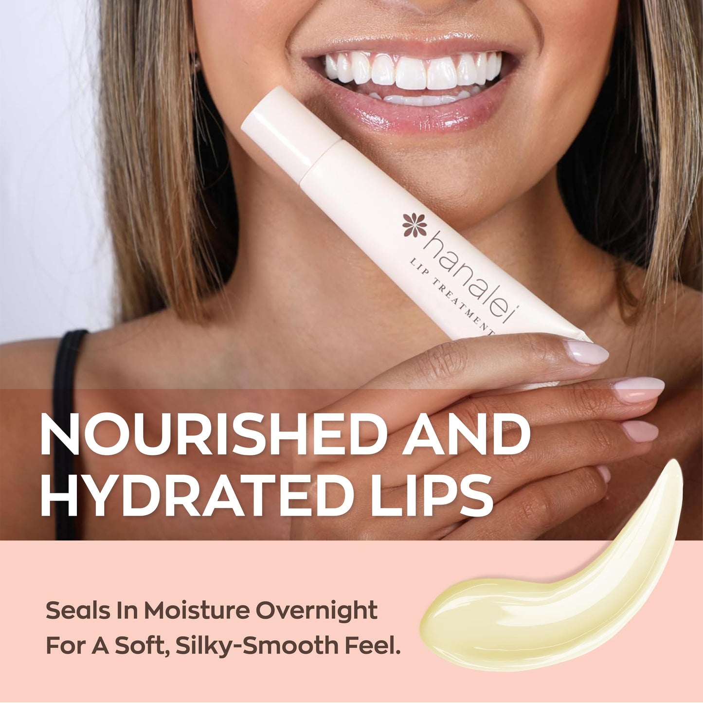 Hanalei Lip Treatment for Dry, Chapped Lips - Intensive Overnight Moisturizer with Kukui Oil, Shea Butter & Grapeseed Oil - Hydrating Balm for Healing