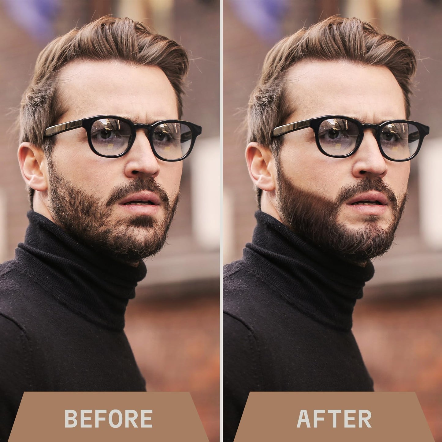Striking Viking Beard Pencil Filler for Men - Light Brown, 2 Pack - Temporary Beard Dye - Waterproof Sweatproof Long Wear Beard Filler Pen