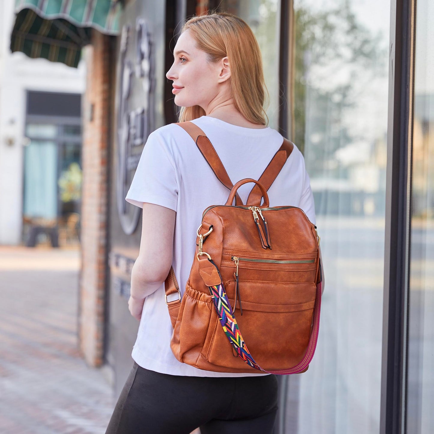 Dora & Liz Womens Backpack Purse Leather Fashion Travel Backpack Purse for Women Designer