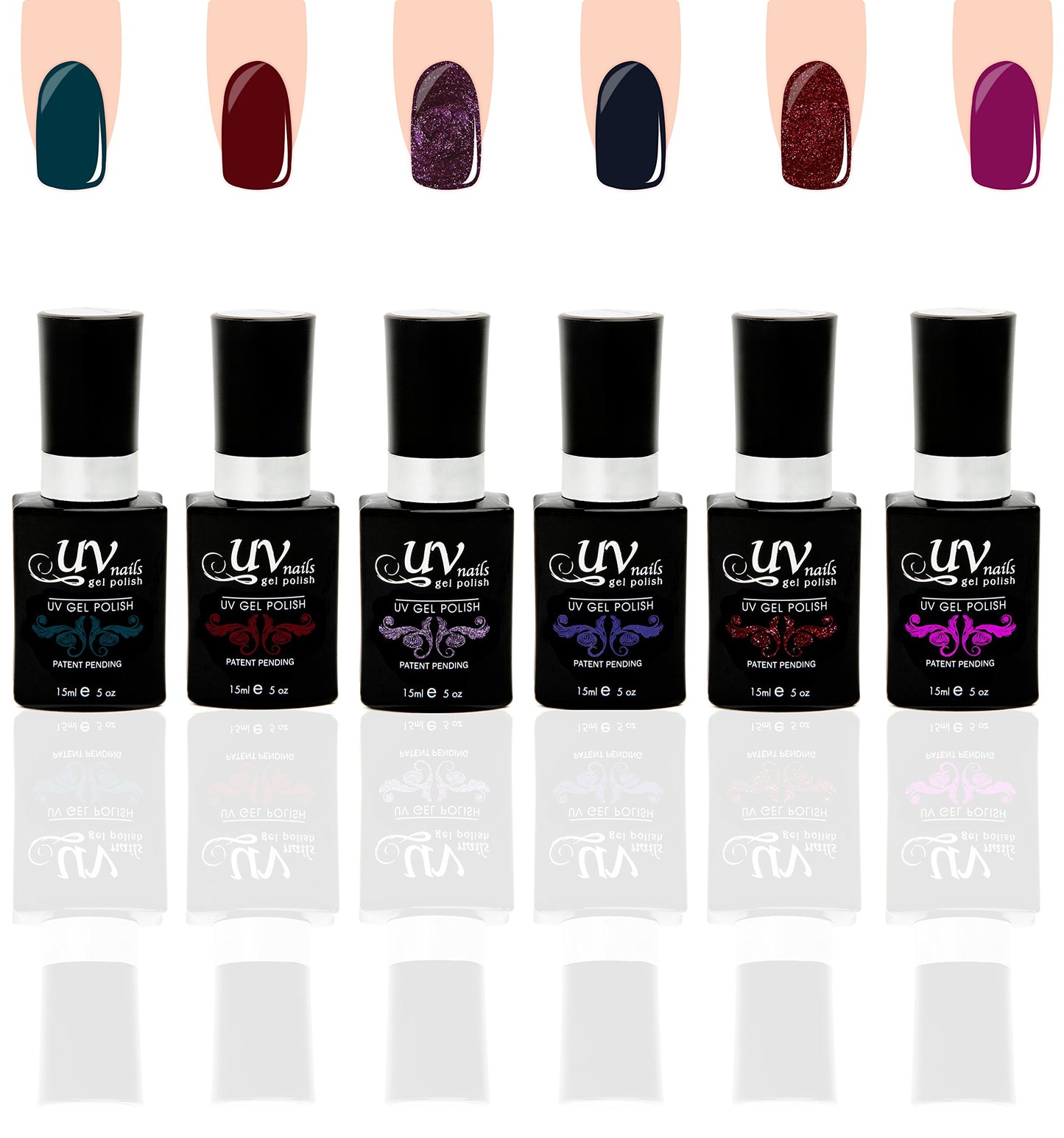 UV-NAILS Gel nail polish cure with UV or LED nail lamp gel polish for nails Set of 6 (CAPRI) Beauty & Personal Care UV-NAILS