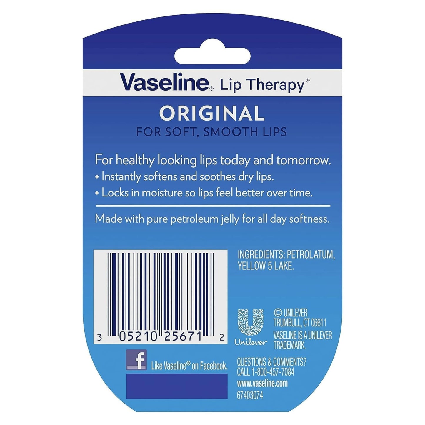 Vaseline Lip Therapy Original, .25 oz (Pack of 9)