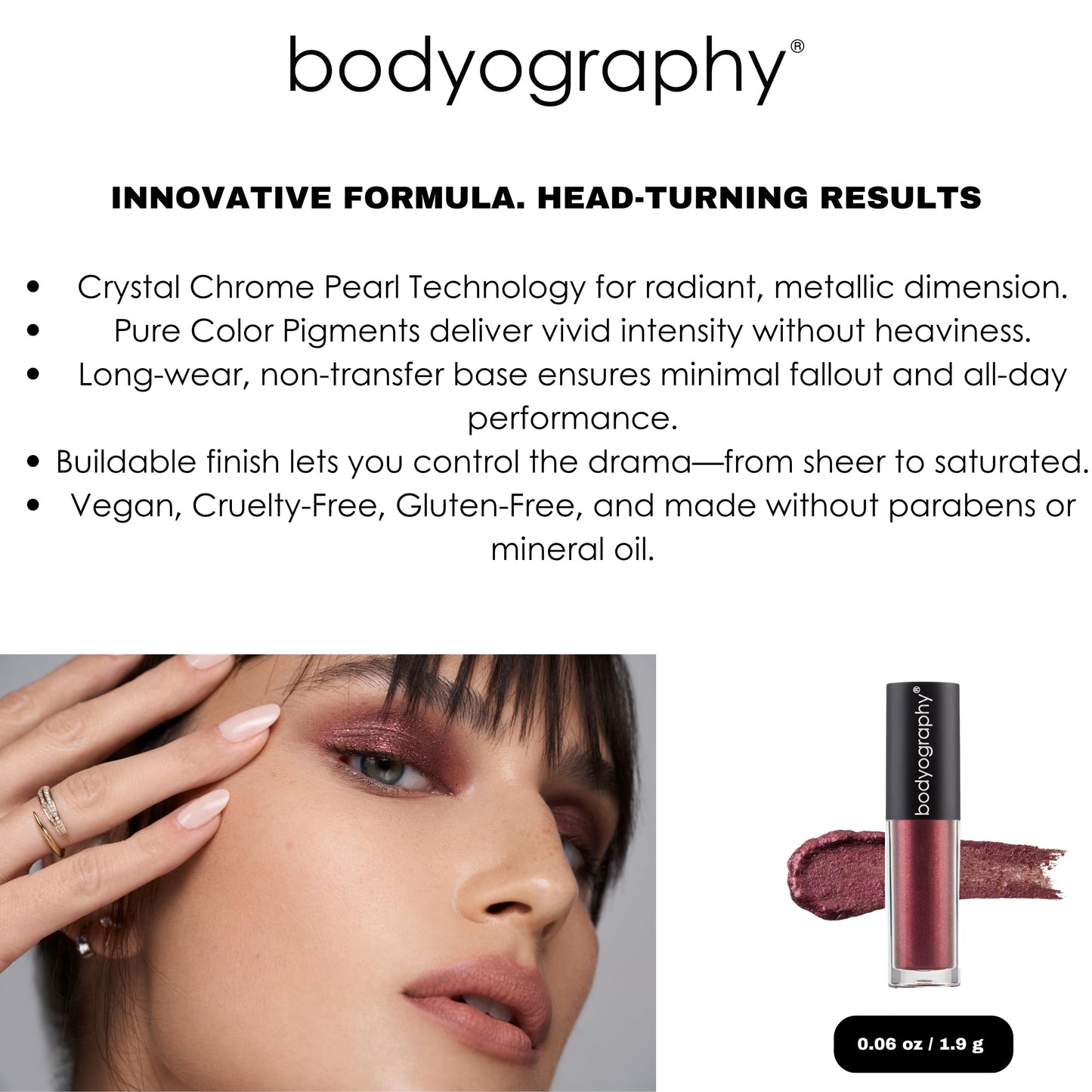 Crystal Glide Liquid Eyeshadow - Ruby by Bodyography for Women - 0.067 oz Eye Shadow