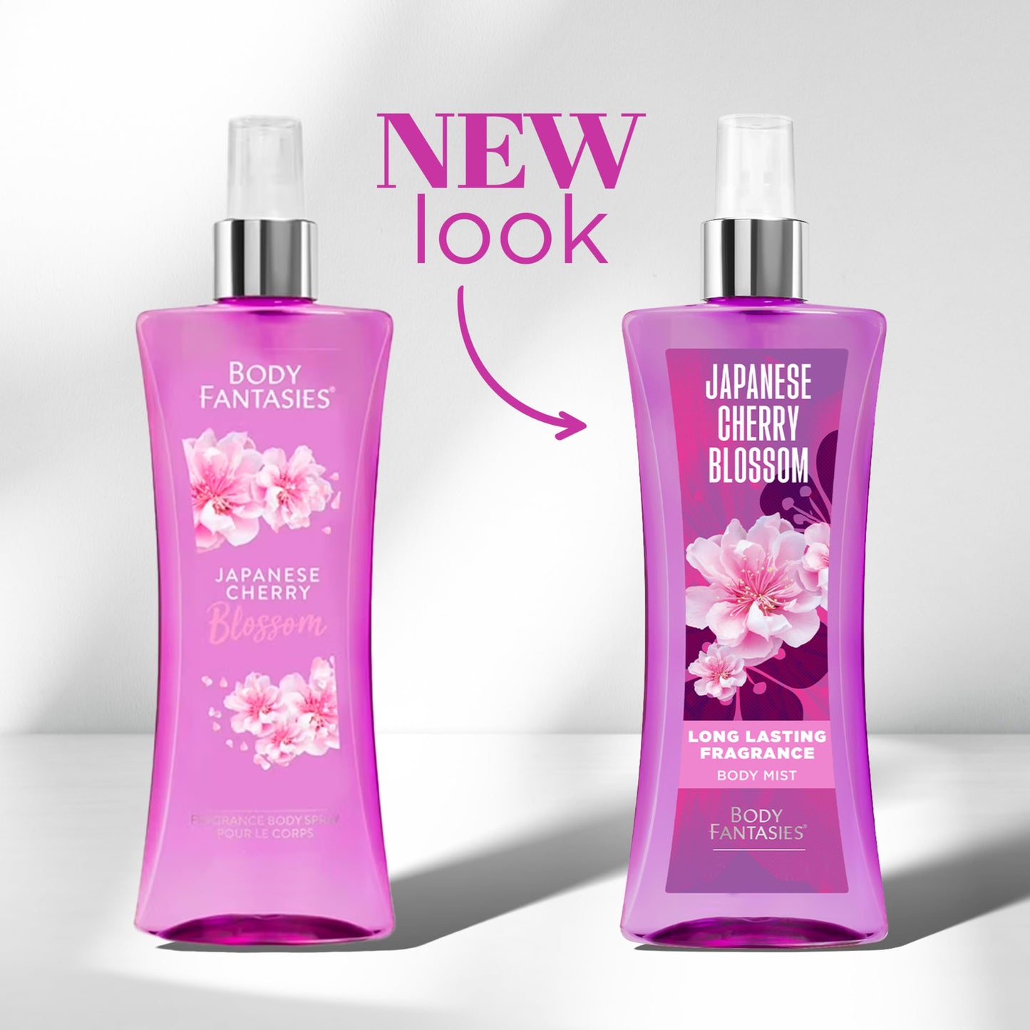 Body Fantasies Signature Fragrance Body Spray, Japanese Cherry Blossom, 8 fl oz (Pack of 2)
