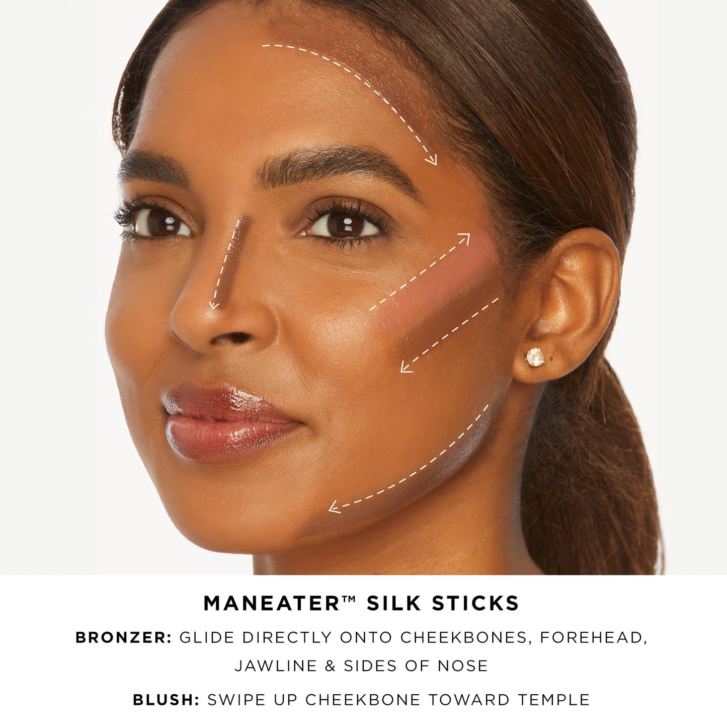 tarte maneater silk stick bronzer - Buildable Lightweight Cream Bronzer, Natural Matte Finish, Vegan & Cruelty-Free, full size, nightfall