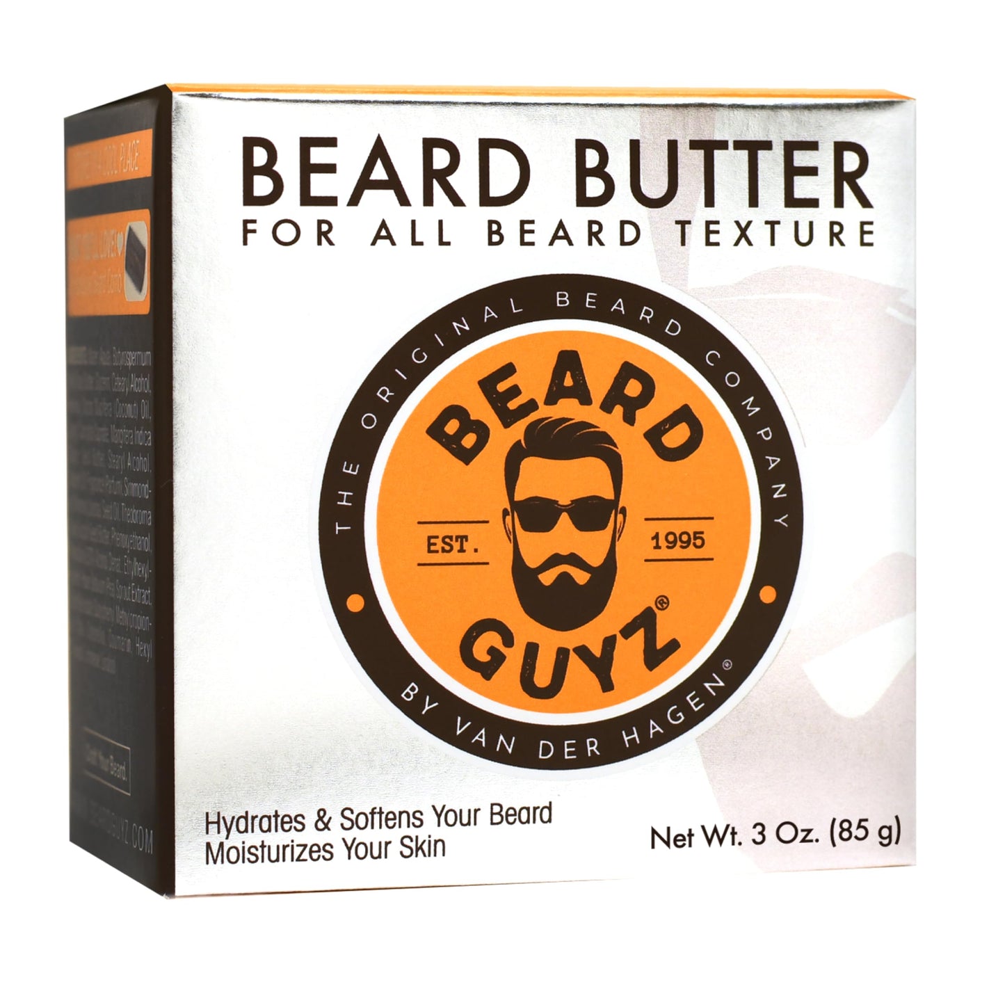 Beard Guyz Beard Butter - Moisturizing Beard Leave-In Conditioner and Softener for Men, Tames Frizz, Softens and Hydrates Facial Hair - 3 oz