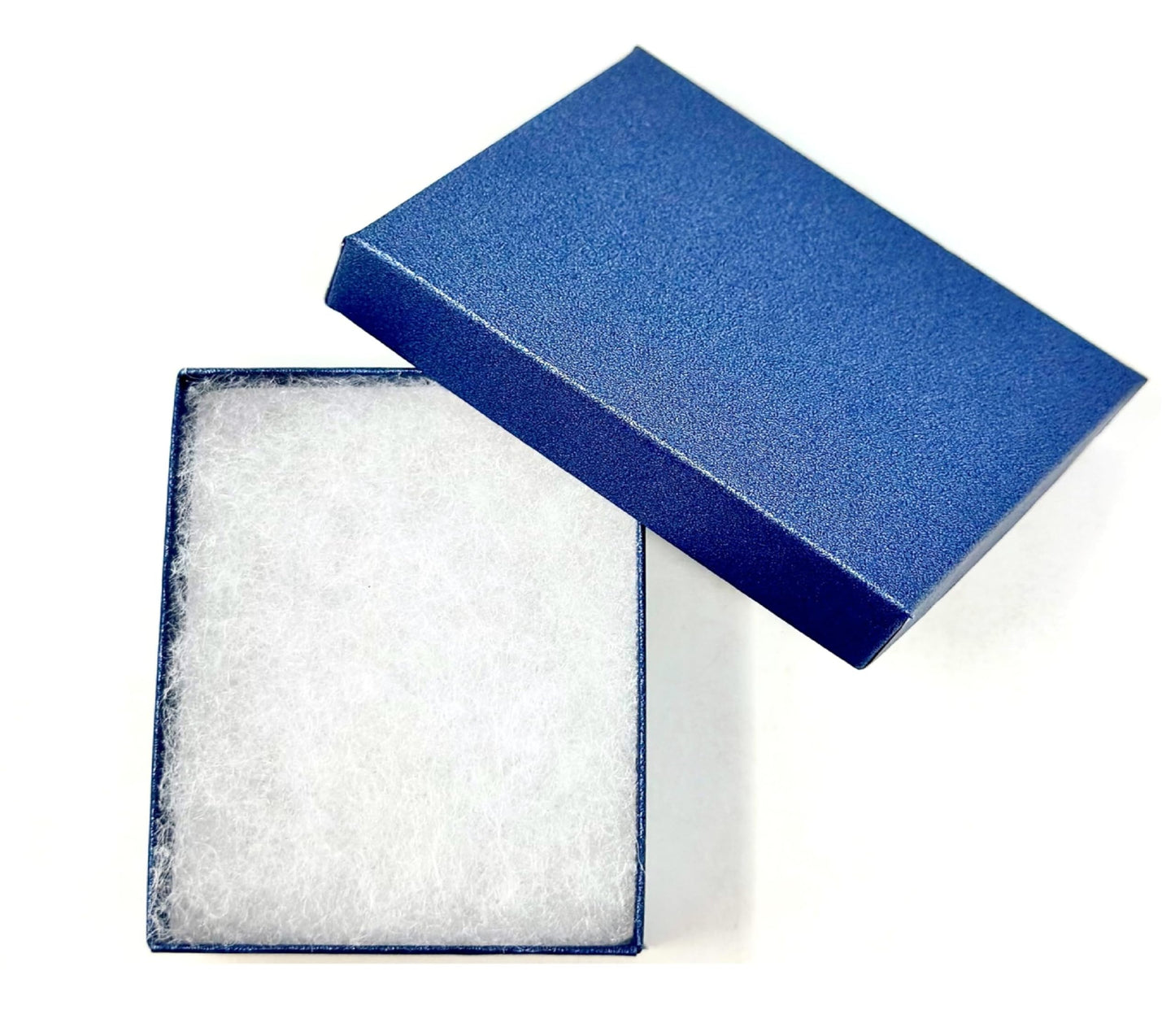 10 Pack Cotton Filled Pearl Blue Color Paper Cardboard Jewelry Necklace Bracelet Bangle Watches Presentation, Retail Display, Packaging Boxes. Size…