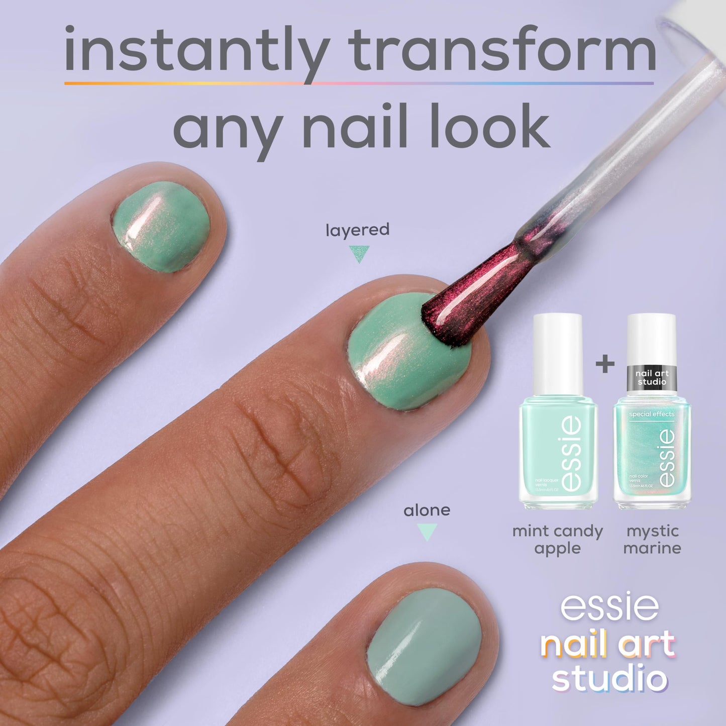 essie Nail Art Studio Special Effects Chrome Polish, Vegan, Aqua Nail Polish, Mystic Marine, 0.46 Fl Oz Beauty & Personal Care essie