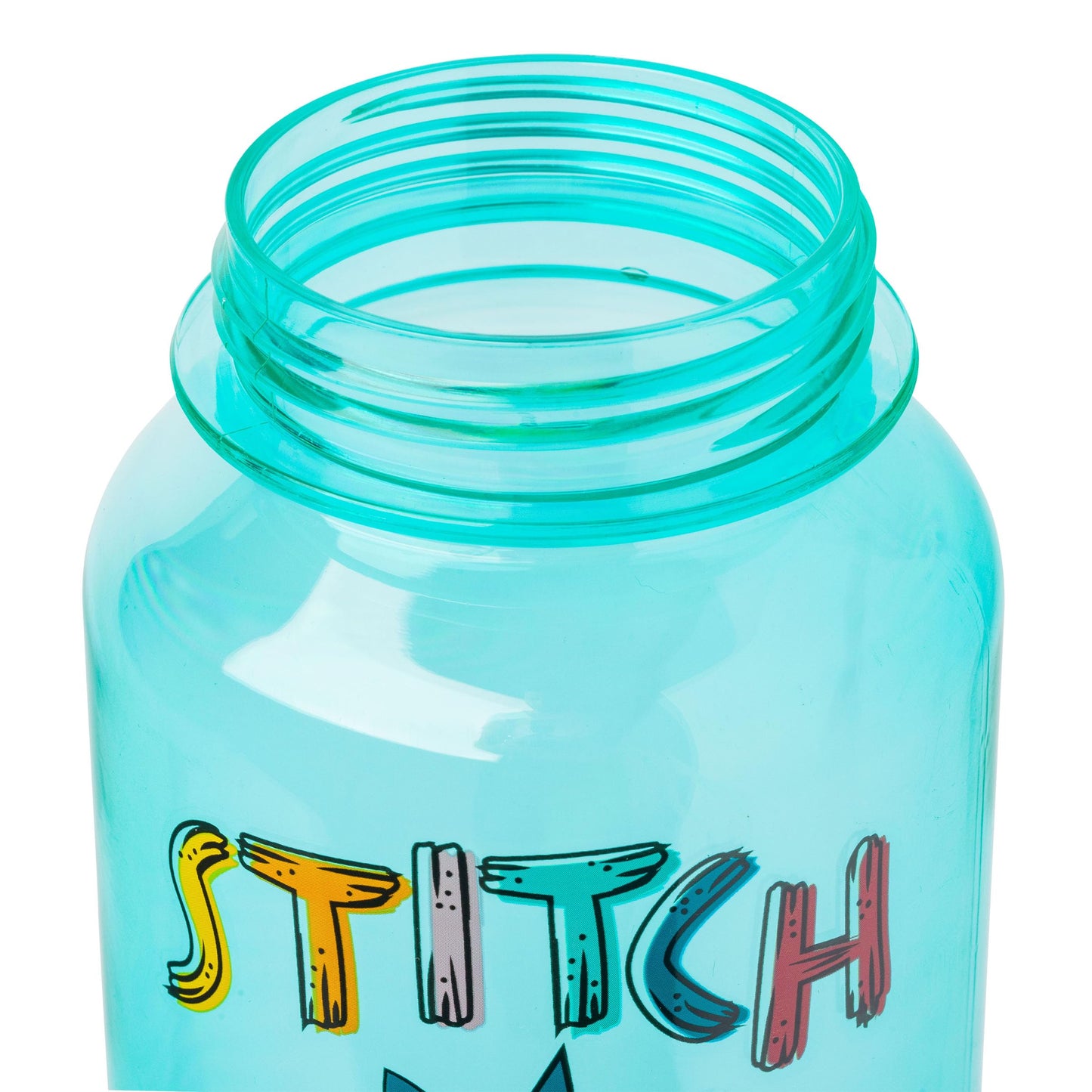 Silver Buffalo Disney Lilo and Stitch Pineapple Twist Spout Plastic Water Bottle with Stickers You Stick Yourself, 32 Ounces