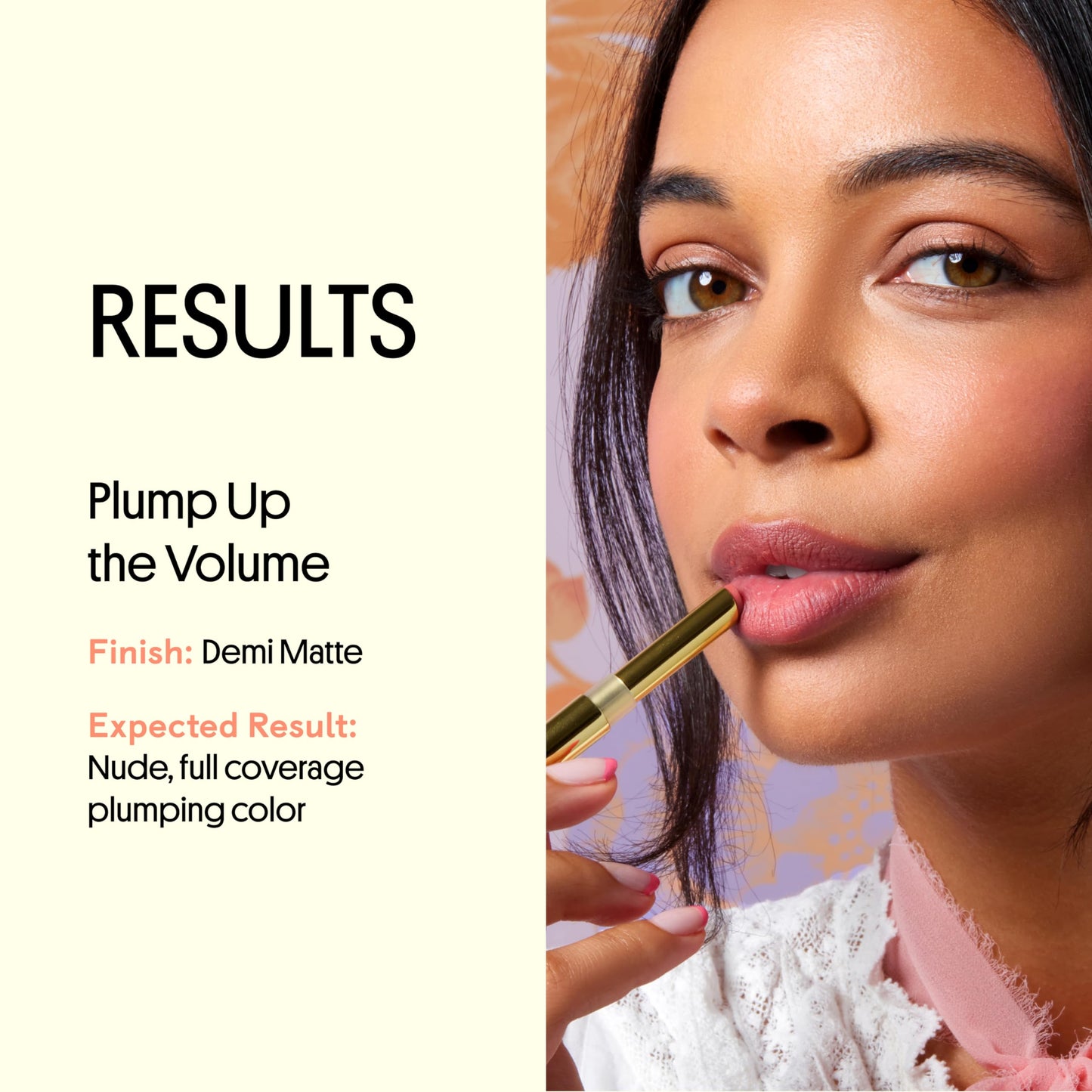 Winky Lux Skinny Plump Demi Matte Lipstick - Light Neutral Pink Lip, Natural Plump Lipstick, Weightless Long Lasting Soft Matte Lip Crayon, Infused