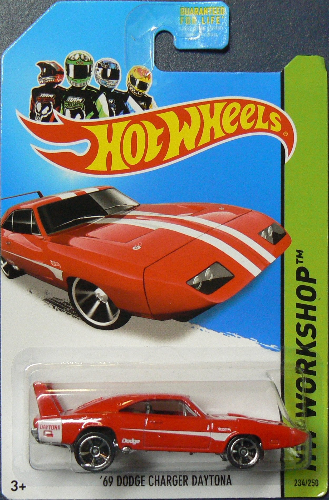 Hot Wheels HW Workshop 234/250 Red '69 Dodge Charger Daytona
