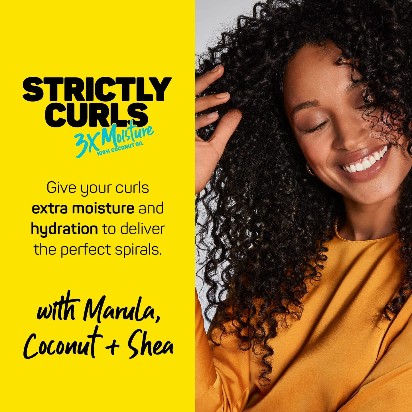 Marc Anthony Strictly Curls 3x Moisture Deep Shampoo & Conditioner for Curl Defining & Anti Frizz - Shea Butter, Marula Oil, Aloe & Coconut Oil