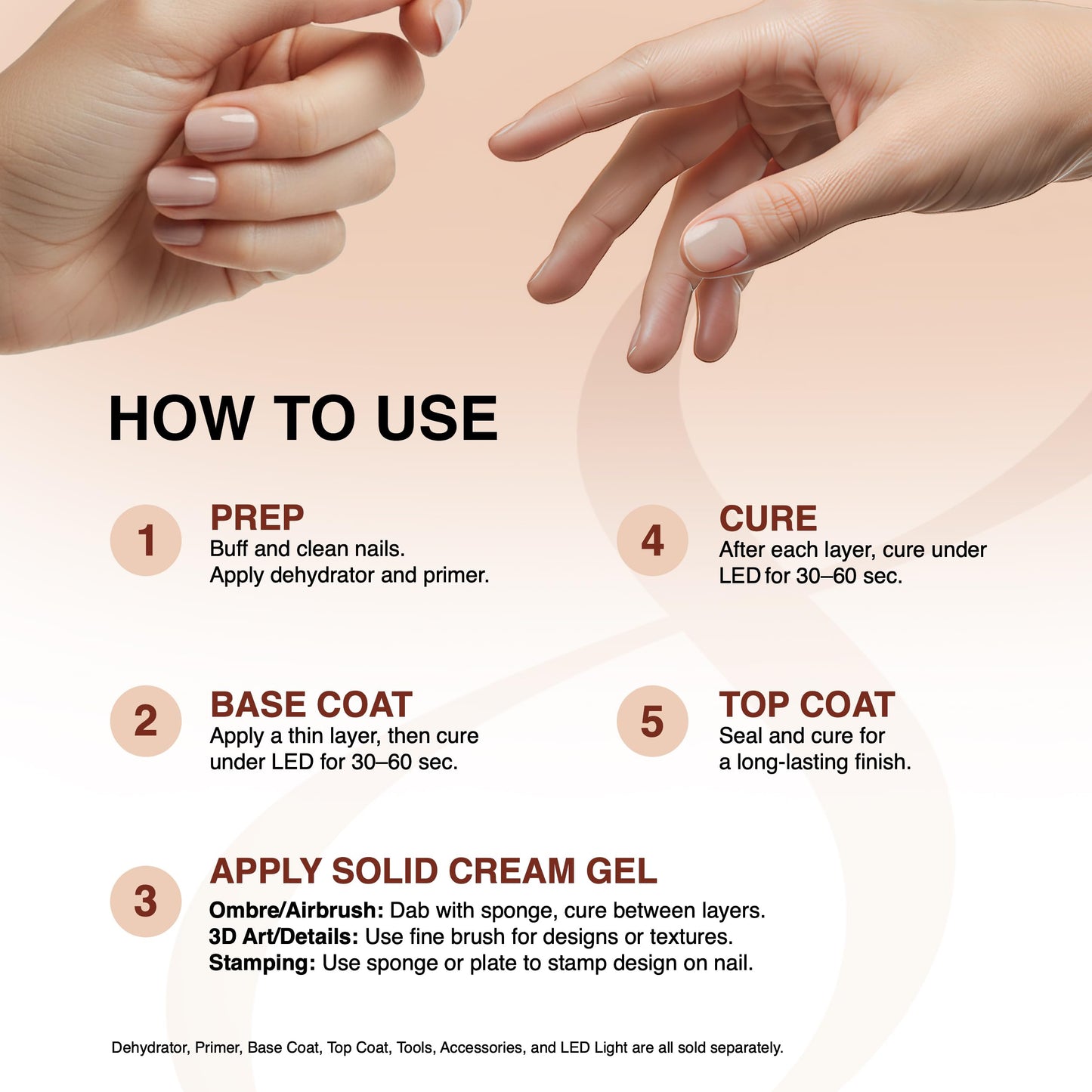 Cre8tion Nail Art Gel Solid Cream Palette for Nail Painting, Ombre, Stamping and Coverage, HEMA Free, TPO Free, 9 Colors (11) Beauty & Personal Care Cre8tion