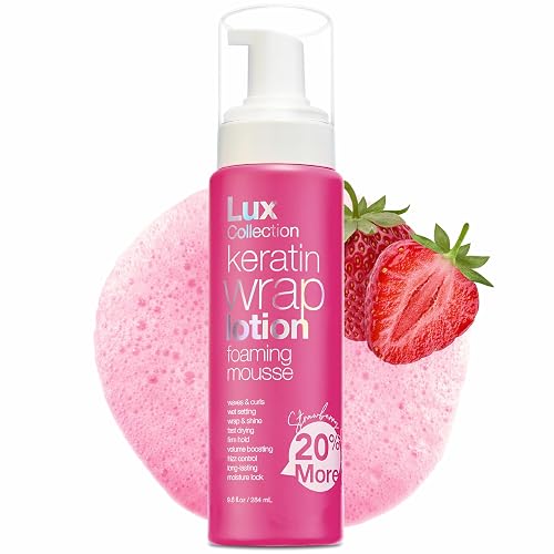Lux Collection Wrapping Foam Lotion Wave Curl Wet Setting Styling Hair Foaming Mousse 9.6 fl.oz / 284mL Keratin