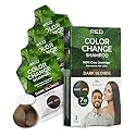 Red by Kiss Color Change Shampoo - Permanent Hair Color with 100% Gray Coverage, Quick 7-10 Minute Formula, No Tools Needed, Herbal Extracts, Includes