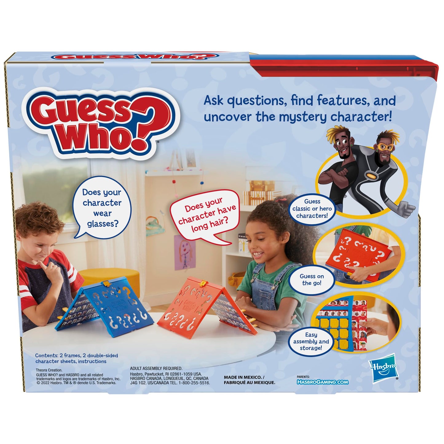 Hasbro Gaming Guess Who? Original,Easy to Load Frame,Double-Sided Character Sheet,2 Player Board Games for Kids,Guessing Games for Families,Ages 6…