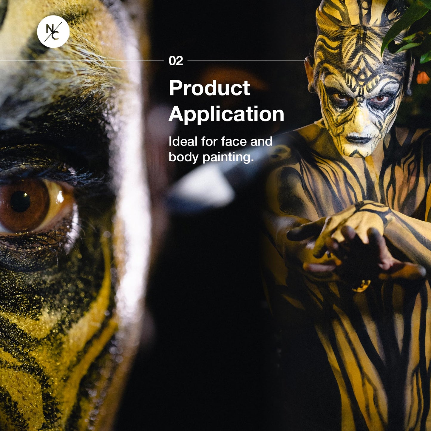 Narrative Cosmetics Water-Activated Face & Body Paint - Highly Pigmented, Long-Lasting Face & Body Paint for SFX, Cosplay, and Artistic Makeup