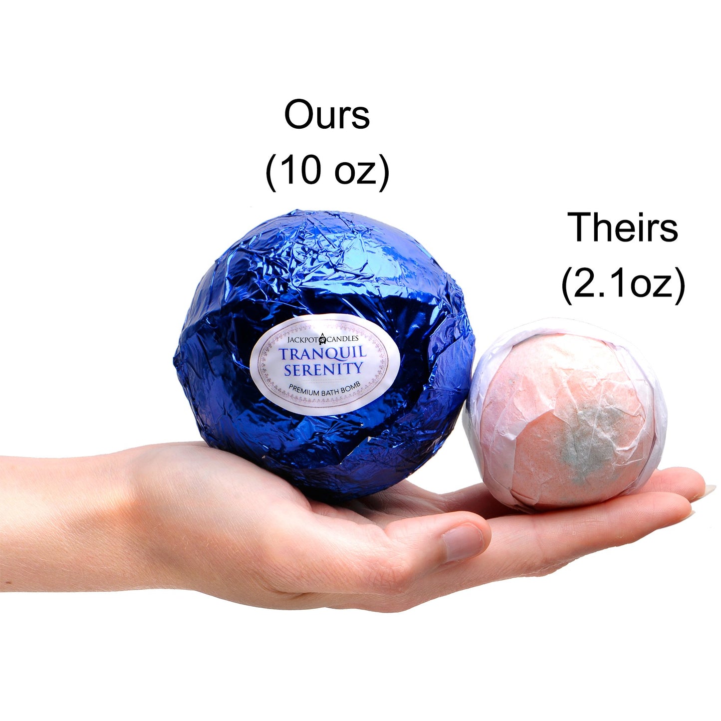 Tranquil Serenity Bath Bomb with Necklace Created with Crystal Extra Large 10 oz. Made in USA