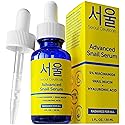 SeoulCeuticals Korean 5% Niacinamide + Snail Mucin 97.5% Essence Serum + Hyaluronic Acid, Cruelty Free Korean Skin Care, Natural & Organic Anti Aging